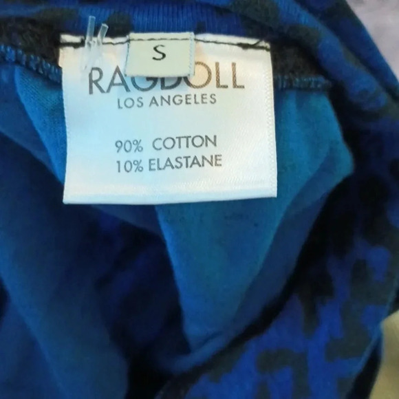 Ragdoll Blue Cheetah Print Cotton Leggings UUU - Picture 3 of 4